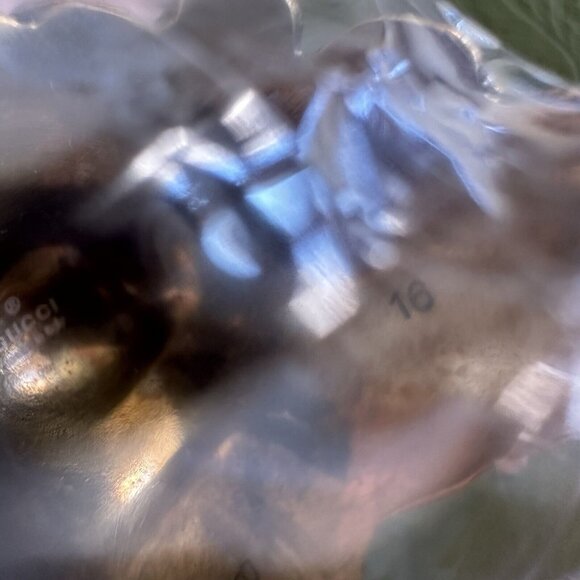 NEW GUCCI LION RING PURPLE STONE Golden Size 16 IT 7.5 US - Picture 10 of 10